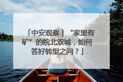 中安观察｜“家里有矿”的皖北双城，如何答好转型之问？