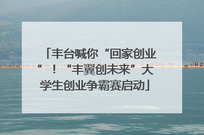丰台喊你“回家创业”！“丰翼创未来”大学生创业争霸赛启动