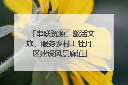 串联资源、激活文旅、服务乡村！牡丹区建设风景廊道