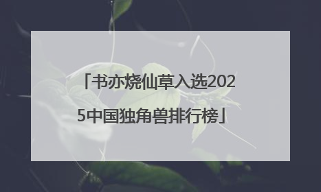 书亦烧仙草入选2025中国独角兽排行榜