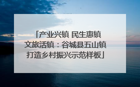 产业兴镇 民生惠镇 文旅活镇：谷城县五山镇打造乡村振兴示范样板