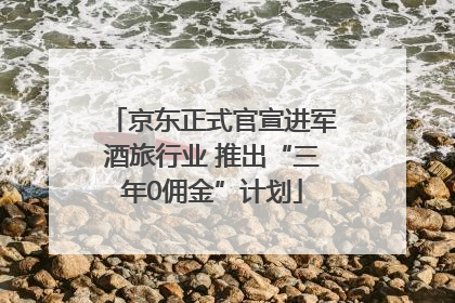 京东正式官宣进军酒旅行业 推出“三年0佣金”计划