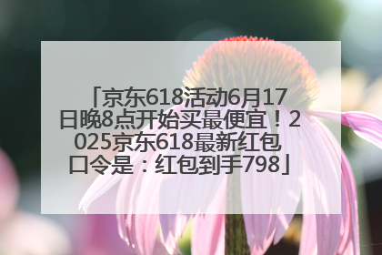 京东618活动6月17日晚8点开始买最便宜！2025京东618最新红包口令是：红包到手798