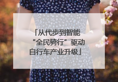 从代步到智能 “全民骑行”驱动自行车产业升级