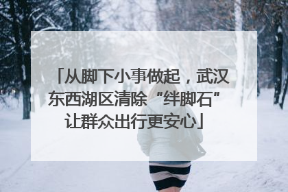 从脚下小事做起，武汉东西湖区清除“绊脚石”让群众出行更安心