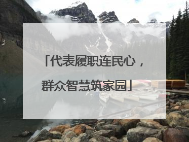 代表履职连民心，群众智慧筑家园