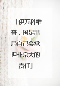 伊万科维奇：国足出局自己会承担非常大的责任