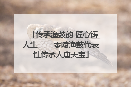 传承渔鼓韵 匠心铸人生——零陵渔鼓代表性传承人唐天宝