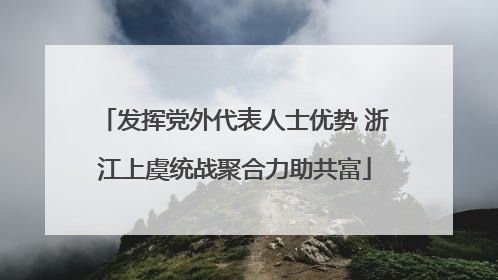 发挥党外代表人士优势 浙江上虞统战聚合力助共富