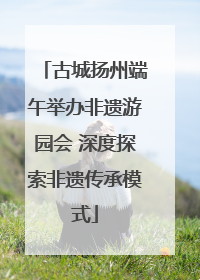 古城扬州端午举办非遗游园会 深度探索非遗传承模式