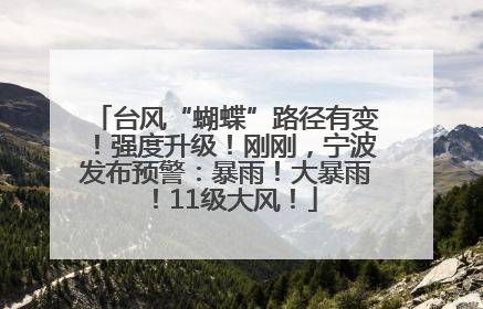 台风“蝴蝶”路径有变！强度升级！刚刚，宁波发布预警：暴雨！大暴雨！11级大风！