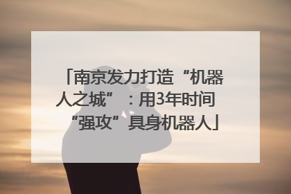 南京发力打造“机器人之城”：用3年时间“强攻”具身机器人