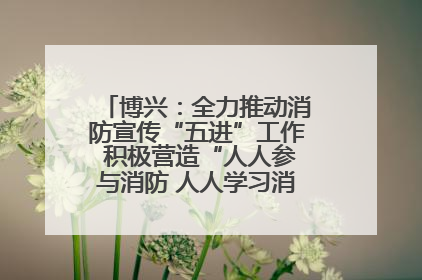 博兴：全力推动消防宣传“五进”工作 积极营造“人人参与消防 人人学习消防”的良好氛围