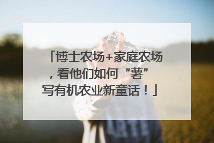 博士农场+家庭农场，看他们如何“薯” 写有机农业新童话！