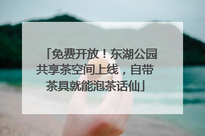 免费开放！东湖公园共享茶空间上线，自带茶具就能泡茶话仙