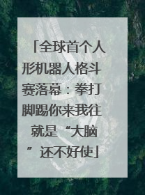 全球首个人形机器人格斗赛落幕：拳打脚踢你来我往 就是“大脑”还不好使