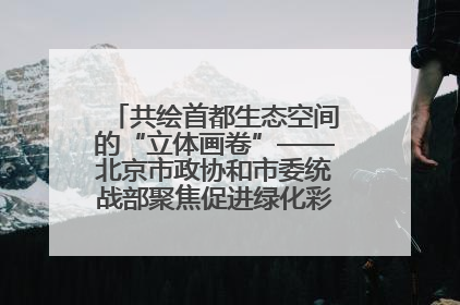 共绘首都生态空间的“立体画卷”——北京市政协和市委统战部聚焦促进绿化彩化美化生态空间建设联合协商议政