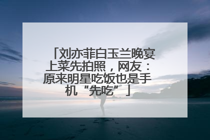 刘亦菲白玉兰晚宴上菜先拍照，网友：原来明星吃饭也是手机“先吃”