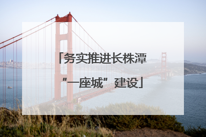 务实推进长株潭“一座城”建设