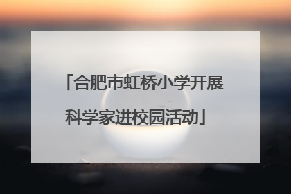合肥市虹桥小学开展科学家进校园活动