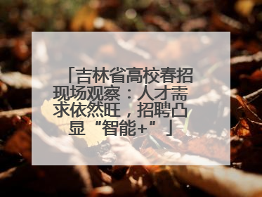 吉林省高校春招现场观察：人才需求依然旺，招聘凸显“智能+”