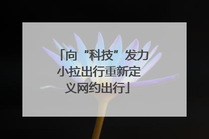 向“科技”发力 小拉出行重新定义网约出行