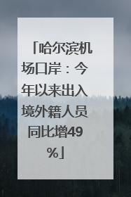 哈尔滨机场口岸：今年以来出入境外籍人员同比增49%