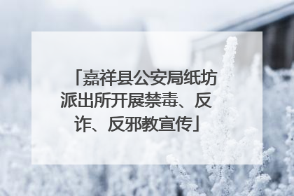 嘉祥县公安局纸坊派出所开展禁毒、反诈、反邪教宣传
