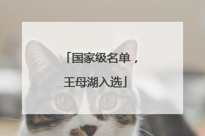 国家级名单，王母湖入选