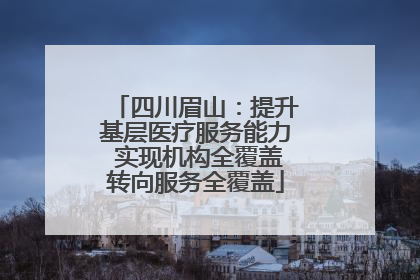 四川眉山：提升基层医疗服务能力 实现机构全覆盖转向服务全覆盖
