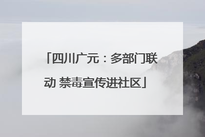 四川广元：多部门联动 禁毒宣传进社区