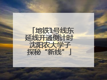 地铁1号线东延线开通倒计时 沈阳农大学子探秘“新线”