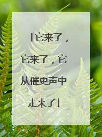它来了，它来了，它从催更声中走来了