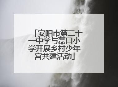 安阳市第二十一中学与磊口小学开展乡村少年宫共建活动