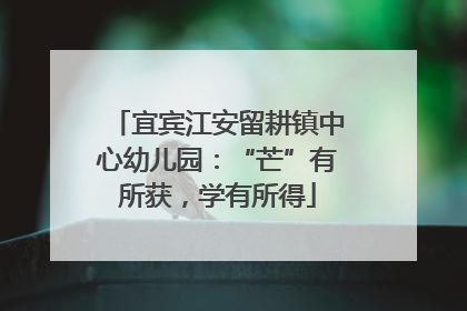 宜宾江安留耕镇中心幼儿园：“芒”有所获，学有所得