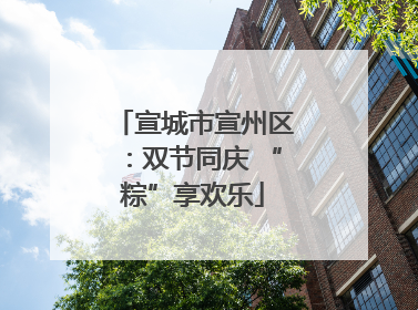 宣城市宣州区：双节同庆 “粽”享欢乐