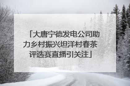 大唐宁德发电公司助力乡村振兴坦洋村春茶评选赛直播引关注