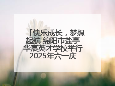 快乐成长，梦想起航 绵阳市盐亭华宸英才学校举行2025年六一庆祝活动