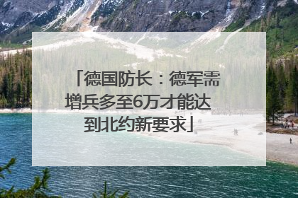 德国防长：德军需增兵多至6万才能达到北约新要求