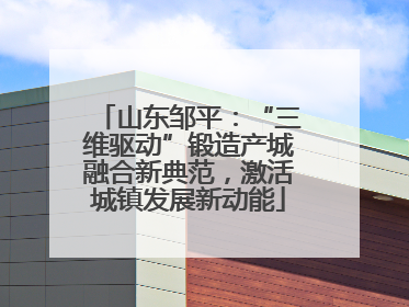 山东邹平：“三维驱动”锻造产城融合新典范，激活城镇发展新动能