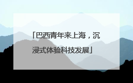 巴西青年来上海，沉浸式体验科技发展