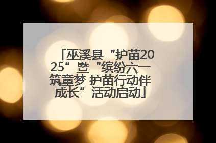巫溪县“护苗2025”暨“缤纷六一筑童梦 护苗行动伴成长”活动启动