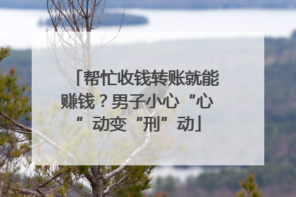 帮忙收钱转账就能赚钱？男子小心“心”动变“刑”动