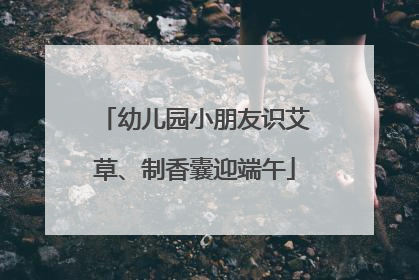 幼儿园小朋友识艾草、制香囊迎端午