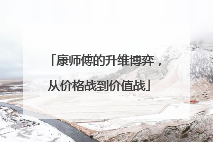 康师傅的升维博弈，从价格战到价值战