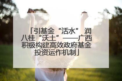 引基金“活水” 润八桂“沃土”——广西积极构建高效政府基金投资运作机制