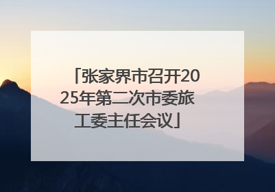 张家界市召开2025年第二次市委旅工委主任会议