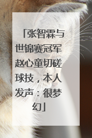 张智霖与世锦赛冠军赵心童切磋球技，本人发声：很梦幻