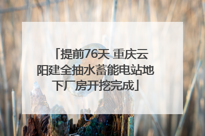 提前76天 重庆云阳建全抽水蓄能电站地下厂房开挖完成