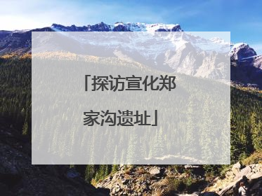 探访宣化郑家沟遗址